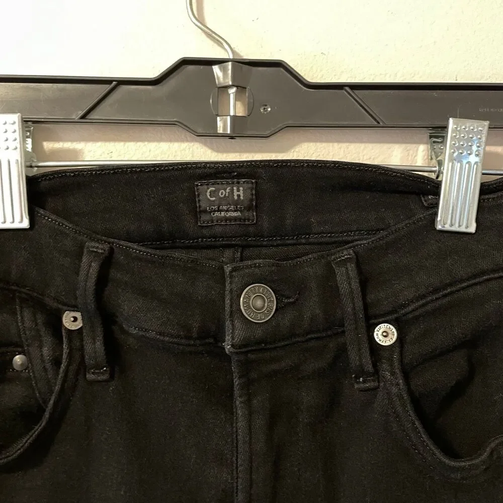 Citizens of Humanity Rocket Ankle Mid Rise Skinny Jeans Black 25